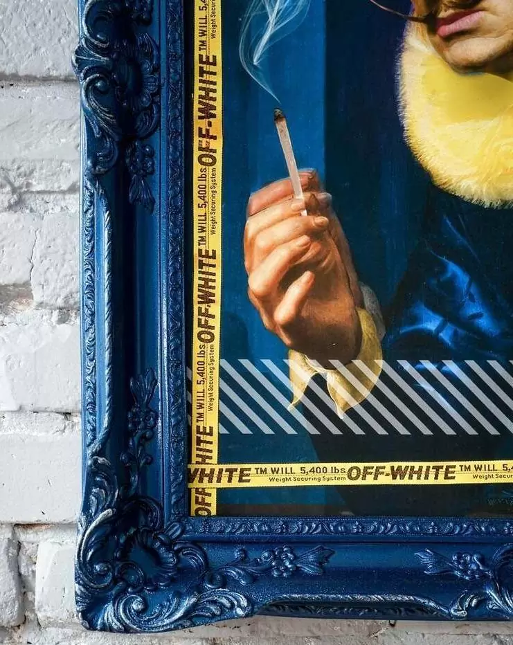 50_07dc84b6-2489-480b-ba39-bb88d8fc8a4c Salvador Dali Weed Off-White // Framed Art - GIMMEHOOP