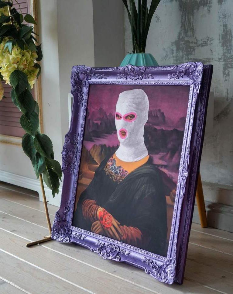 Mona Lisa Vandal Framed Art - GIMMEHOOP