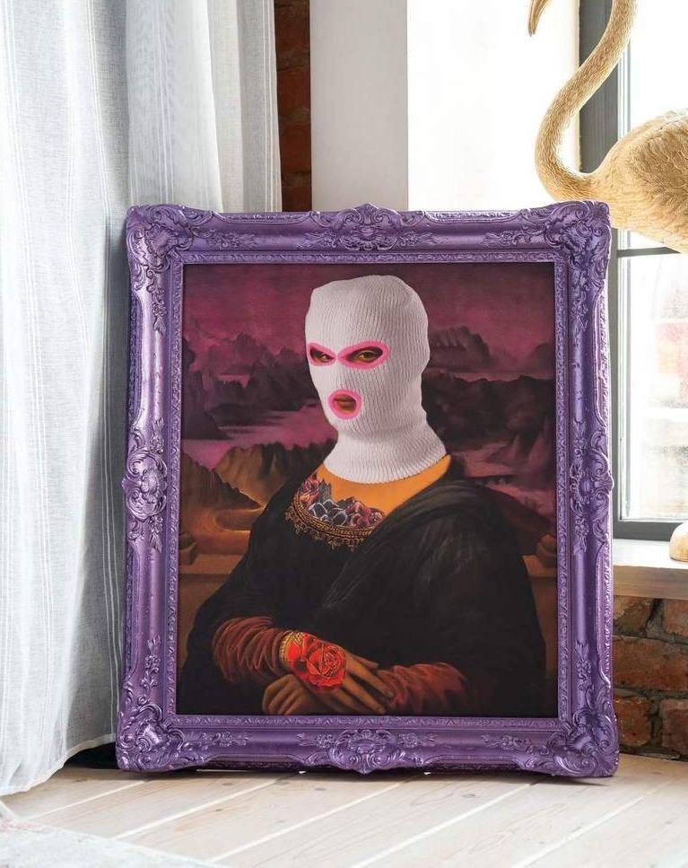 Mona Lisa Vandal Framed Art - GIMMEHOOP