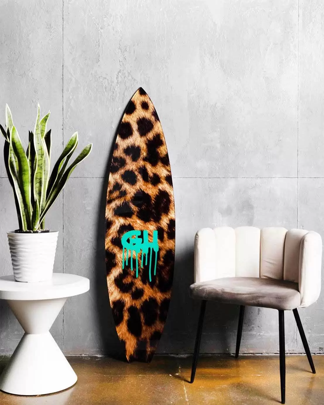 Leopard Surfboard